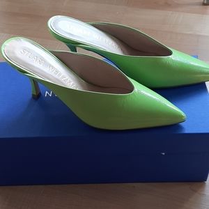Stuart Weitzman "Lulah" Chartruese Mules